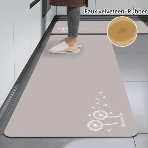 custom printed rugs water absorbent mat wholesale non-slip area rugs floor kitchen mat