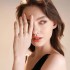 Merryshine elegant jewelry 925 Sterling silver gold women adjustable heart natural real moonstone gemstone rings