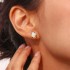 Opal Jewelry Stainless Steel Stud Earrings For Women Tarnish Free Water Proof Earing Sets Women Earings
