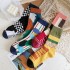 Wholesale Abstract Graphic Mix Match Socks Men Unisex Fashion Designer Ab Mismatched Cotton Socks