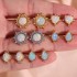 Opal Jewelry Stainless Steel Stud Earrings For Women Tarnish Free Water Proof Earing Sets Women Earings