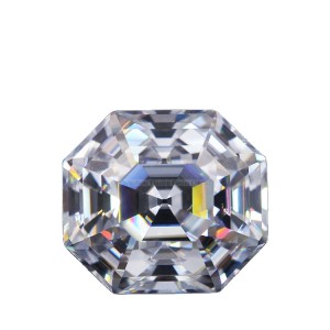 Tianyu gems gra certificate lab grown loose moissanite diamond 8x8mm 2ct octaiva asscher cut forever brilliant moissanite