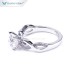 Tianyu circular design customization round cut 1ct moissanite engagement wedding 14k 18k mossanite custom gold rings for women