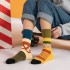 Wholesale Abstract Graphic Mix Match Socks Men Unisex Fashion Designer Ab Mismatched Cotton Socks