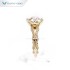 Tianyu Luxury Fine Jewelry Mil Grain Band Ring in 10K 14K 18K Yellow Gold with D VVS OEC Moissanite Diamond Wedding Gifts