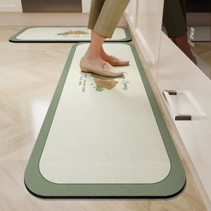 kitchen diatomite mat water absorbent mat wholesale non-slip area rugs floor kitchen mat
