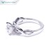 Tianyu Gems wide band 1ct moissanite single stone setting white gold ring moissanite wedding ring for women