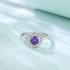 Merryshine 925 sterling silver jewelry women stackable adjustable ruby heart eternity 12 birthstone rings