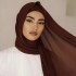 Wholesale High Quality Islamic Plain Georgette Shawls Muslim chiffon Hijab Solid Color Heavy Chiffon Hijab Headscarf Wraps