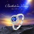 Merryshine 925 sterling silver jewelry women stackable adjustable ruby heart eternity 12 birthstone rings