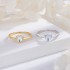 Merryshine elegant jewelry 925 Sterling silver gold women adjustable heart natural real moonstone gemstone rings