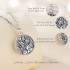 925 Sterling Silver Cubic Zircon Cremation Tree of Life Ash Memorial Pendant Necklace