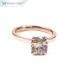 Tianyu fine jewelry customized 14K 18k rose Gold 7*8mm cushion old mine cut champagne Moissanite engagement solitaire Ring