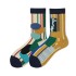 Wholesale Abstract Graphic Mix Match Socks Men Unisex Fashion Designer Ab Mismatched Cotton Socks