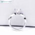 Tianyu Gems wide band 1ct moissanite single stone setting white gold ring moissanite wedding ring for women