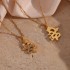 Vintage 18K Gold Plated Chinese Dragon Micro Pave Zircon Pendant Necklace 316L Stainless Steel Necklace