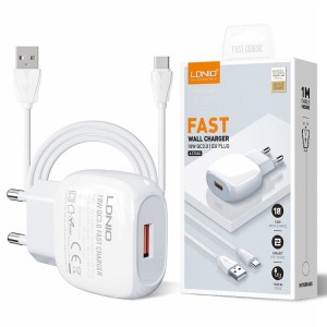 LDNIO A1306Q Factory Supply Hot Selling Prime Quality EU US Plug Fast charger Mobile Phone Charger Single USB Wall Charger
