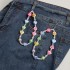 Kpop cute fashion love mobile phone chain pendant schoolbag pendant sweet flower love mobile phone pendant girl beaded
