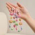Kpop cute fashion love mobile phone chain pendant schoolbag pendant sweet flower love mobile phone pendant girl beaded