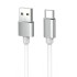 Free Sample USB Cable 1M 2M White Charging Data Transfer USB Charger 2.4A Data Cable Metal Case Usb Cable